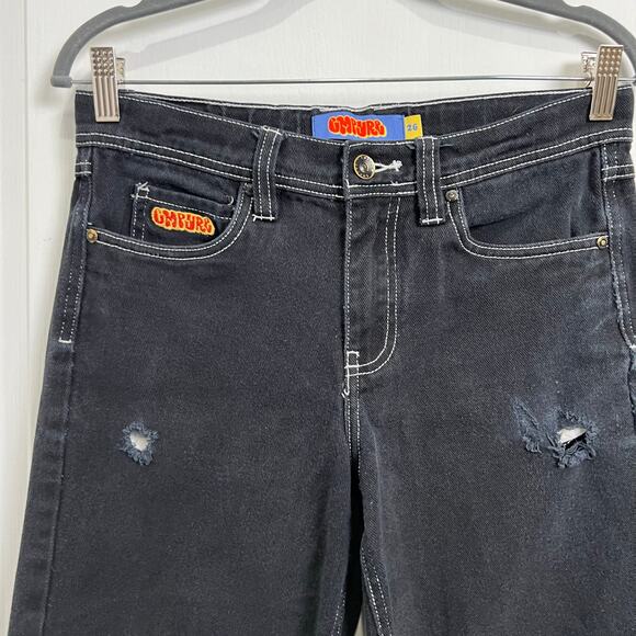 Empyre Relax Black Denim Cropped Pants Jeans Women's Size 26 - Picture 2 of 7